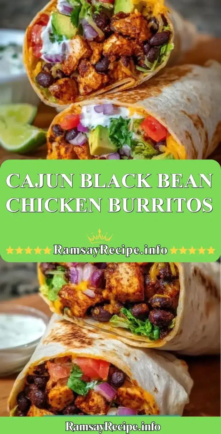 Cajun Black Bean Chicken Burritos with fresh ingredients and spices