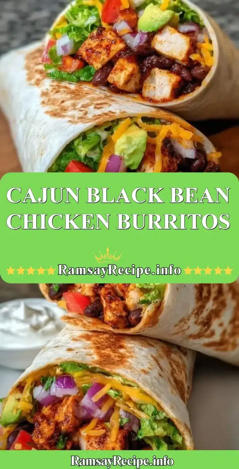 Cajun Black Bean Chicken Burritos with spices and black beans in a warm tortilla