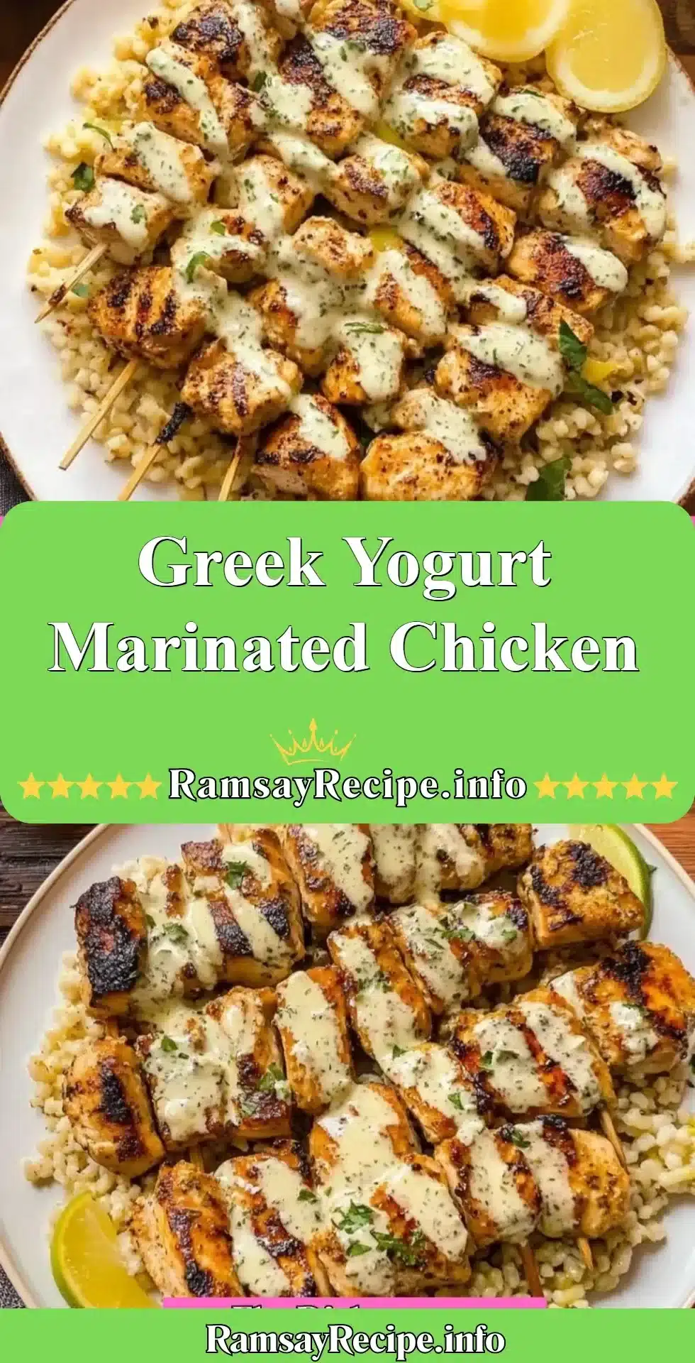 Marinated Greek Yogurt Chicken grilled to perfection