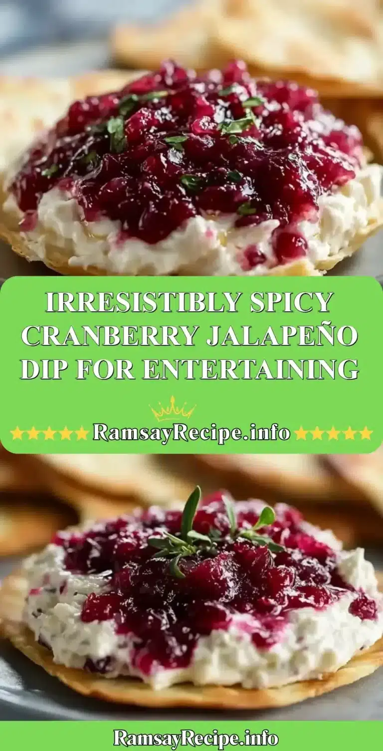 Irresistibly spicy cranberry jalapeño dip served in a bowl with chips