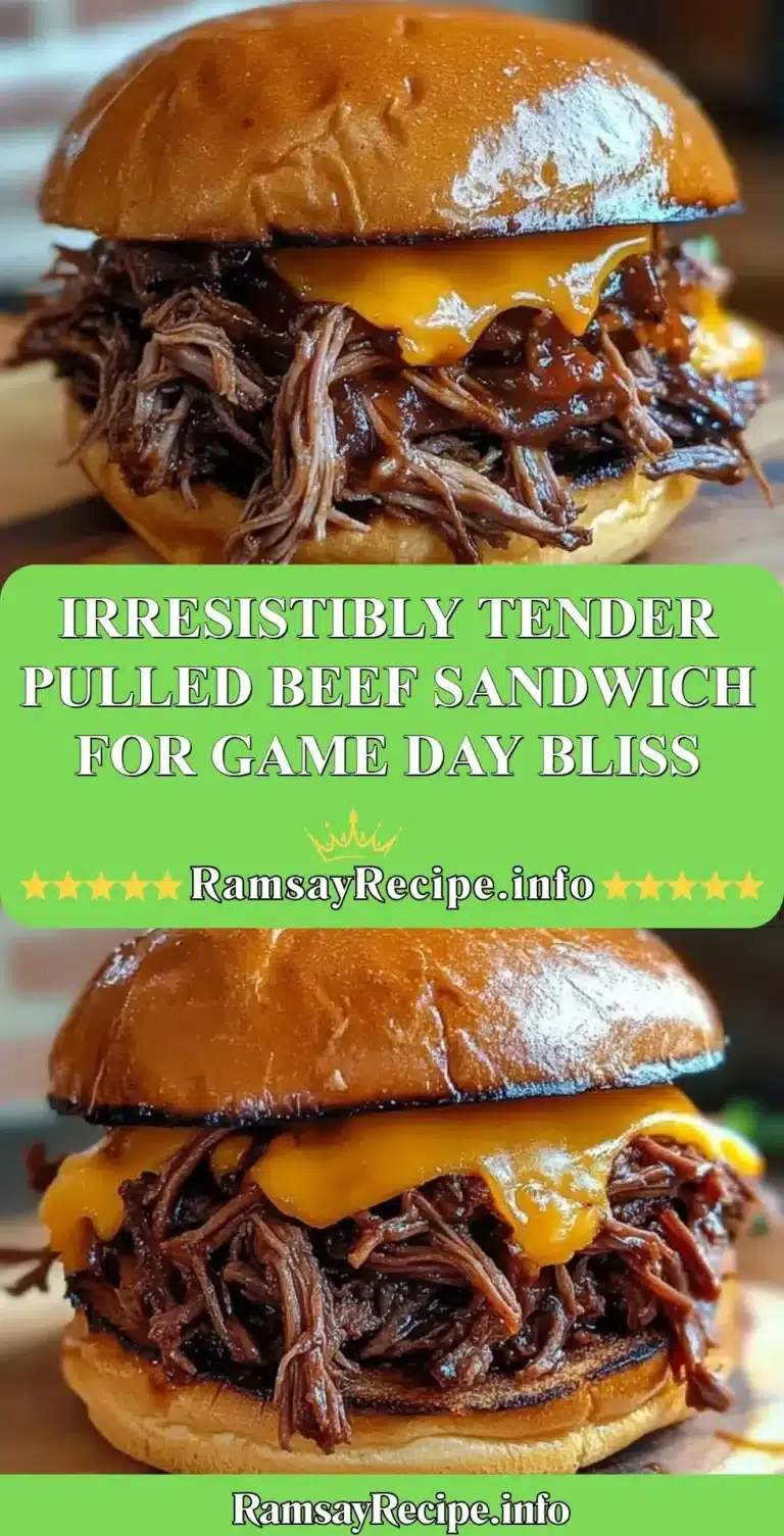Irresistibly tender pulled beef sandwich served for game day