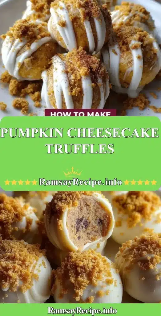 Delicious Pumpkin Cheesecake Truffles with a creamy texture and fall spices.