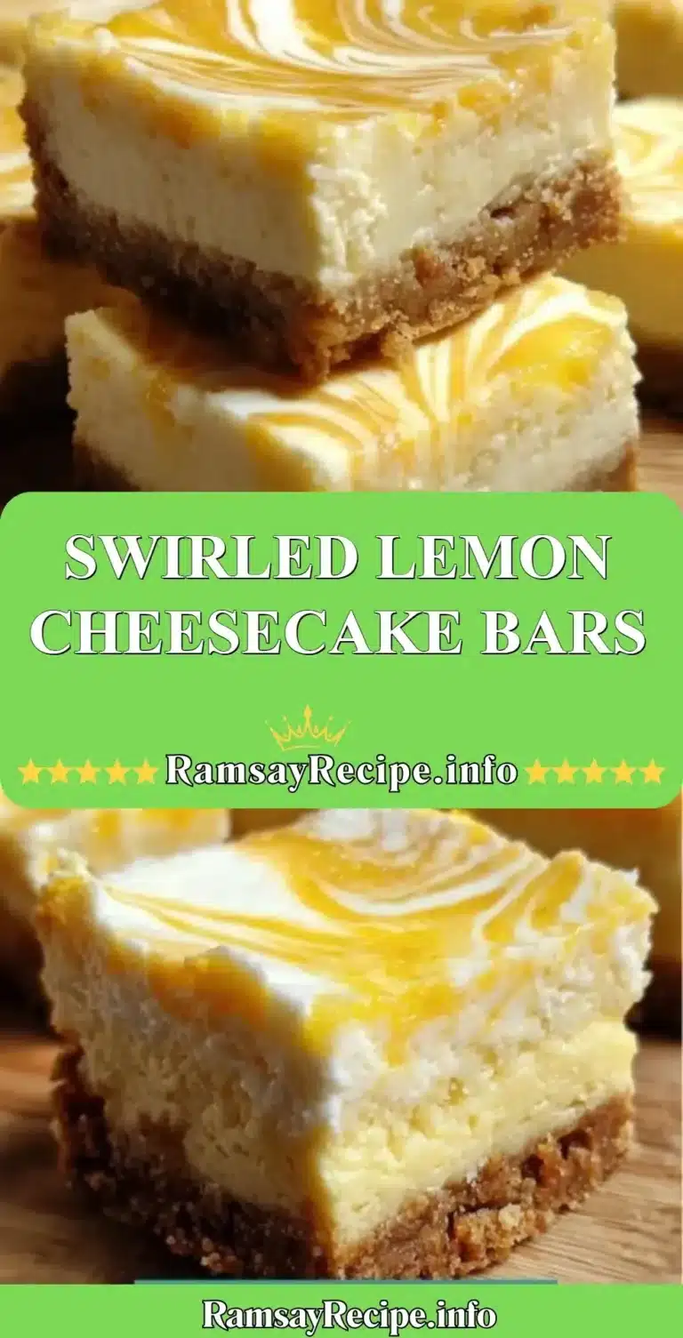 Swirled Lemon Cheesecake Bars 5 Swirled lemon cheesecake bars displayed on a white plate